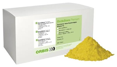 ORBIS Occlustone Premium, super tvrdá sádra třídy 4, zlatohněná, karton 25 kg