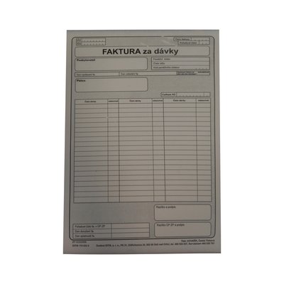 Faktura za dávky/blok