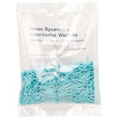 Hawe Neos klínky tyrkysové dřevěné 1000 ks