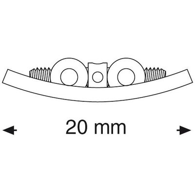 Šroub vějířový symetrický do dolní čelisti 20 mm 100 ks