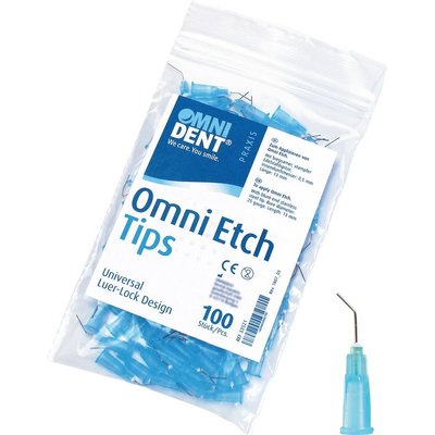OMNIDENT OmniEtch Tips Modrý délka 13 mm vnější Ø 0,5 mm G25 100ks