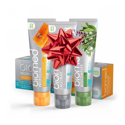 Biomed Calcimax+Propoline+Biocomplex zubní pasty 3x 100g