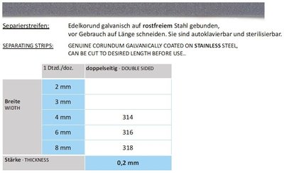 Korundový pásek oboustranný 0,2mm/6mm