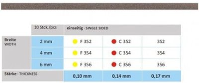 Diamond Strips jednostranné 4 mm/0,14 mm