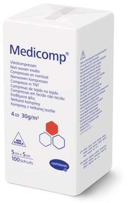 Medicomp kompres nesterilní 5 × 5 cm - 100 ks