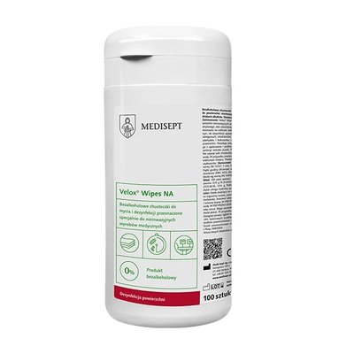 Velox Wipes-NA Box chusteczki bez alkoholu 100szt/box