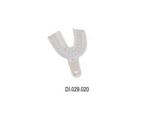 Łyżki wyciskowe plastikowe przezroczyste Dentaline - pełne rozm.L dolne do braków częściowych 10szt/opak. jednorazowe