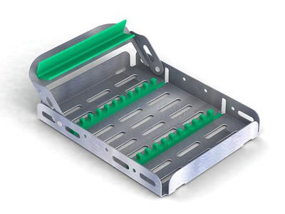 Nerezová kazeta EASY TRAY 18x14x2,5cm, zelená