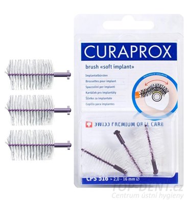 Curaprox CPS 516 Soft Implant REFILL mezizubní kartáčky, 3ks
