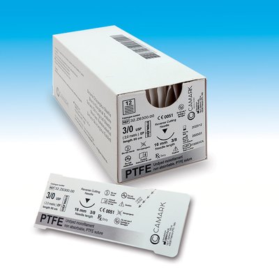 Camark šití PTFE - 6301 – PTFE 3/0 RC 19 mm 3/8 – 55 cm 12 ks