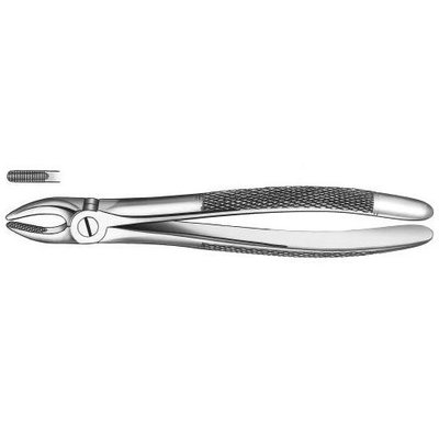 Extrakční kleště, horní čelist, řezáky