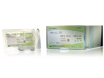 Šití silon braided White EP2, USP3 3x45cm 24ks