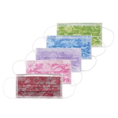 Ústenky Monoart Floral s gumičkou bordó/květy 50ks