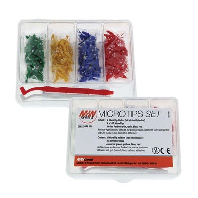 M+W MicroTips držák bílý, červený 2ks