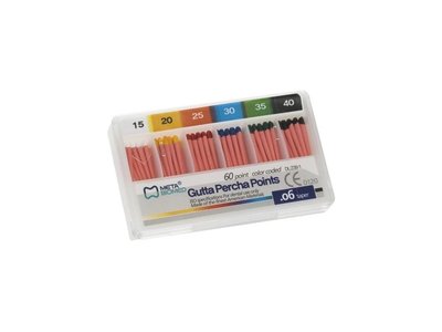 Guttaperčové čepy 6% ISO 045-080