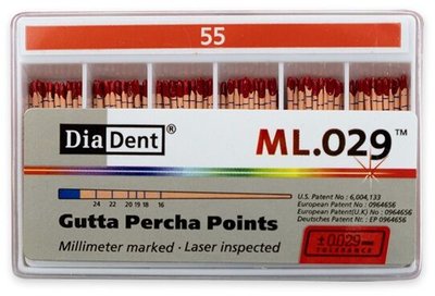 Guttaperčové čepy DiaDent 2% 055
