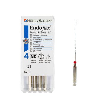 HS-Endoflex lentule, vel. 1 (ISO 25) / 21mm, červené, 4ks