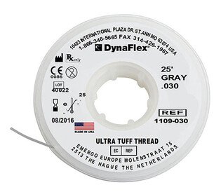 NIĆ ELASTYCZNA LATEKSOWA 025 GRAY SZORSKA ULTRA-TUFF THREAD .025 GREY 25-FOOT SPOOL