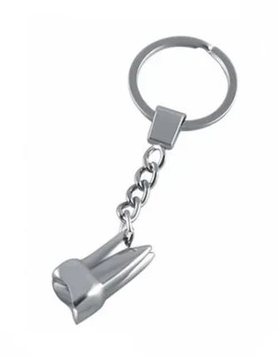 Zubní klíčenka kovový molár 1ks