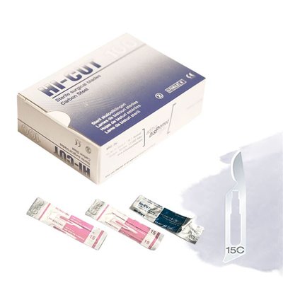 Skalpelová čepelka č. 15C Medistock 100 ks