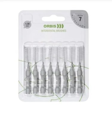 ORBIS mezizubní kartáček, 1,3 mm, barva šedá, 8 ks