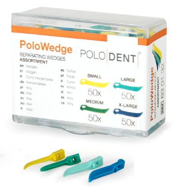 POLODENT Klínky, žluté (S) - 100ks