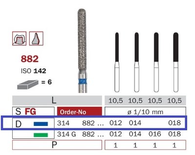 Diaswiss 882 modrá, 6ks/balení - 012 mm
