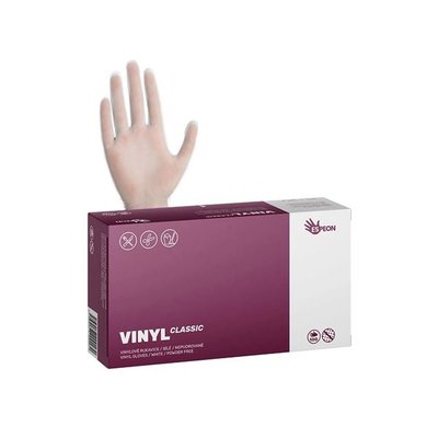Vinylové rukavice VINYL CLASSIC vel.L 100 ks, nepudrované, bílé, 4.8 g