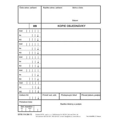 DITIS objednávka léků a zdr. materiálu, propisová (11428413)