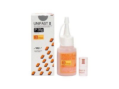 GC UNIFAST III - materiál na provizoria, prášek 35g N°3 růžový