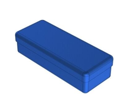 Box aluminium 13x5x3cm, modrý