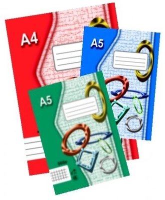 Sešit recyklovaný A4, 40 listů - Linka