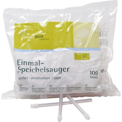 smartdent Savky s Odnímatelnou Čepičkou 12,5cm Transparentní 100ks