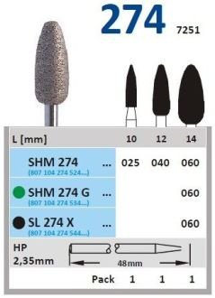 HORICO diamantový sintrovaný vrták - vajíčko X ISO60