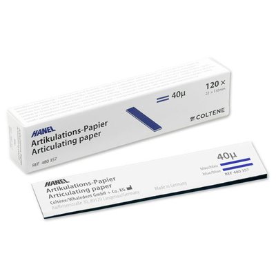 Artikulační papír Hanel pásky, modrý, 40µ