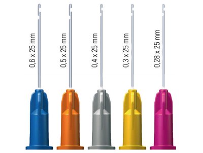 Kanyly s kulatou špičkou a dvěmi bočními otvory, 030 x 25mm