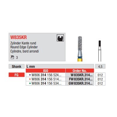 Diamant FG White Tiger FW835KR.012 (3ks/bal)