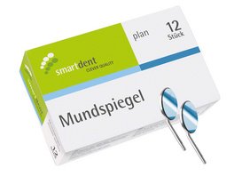 smart Mundspiegel - Packung 12 Stück Rhodium Nr. 4 plan