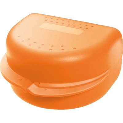 OMNIDENT Krabička Na Rovnátka Pro Dospělé 75 x 65 x 45mm Oranžová 1ks