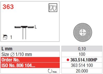 Edenta Lab 363 – SuperFlex diamantový kotúč - 1 ks