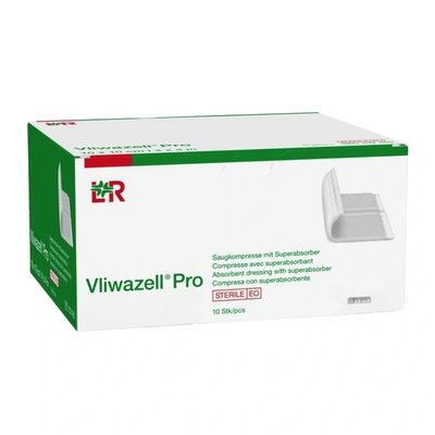 Kompresy savé Vliwazell Pro superabsorpční, nesterilní, 10 ks - 10 x 20 cm