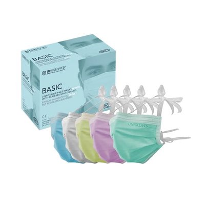 Ústenky Unigloves Basic s úvazky bílá 50ks