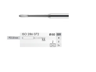 Tvrdokovové vrtáčky válcovitý hrot (5ks)