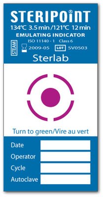 Test emulacyjny kl.VI Steripoint Emulator 134C/3,5min 250szt/op do sterylizacji parą wodną w autoklawie