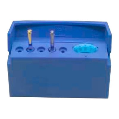 Endodontický blok s paměťovým držákem 5 děr Blue