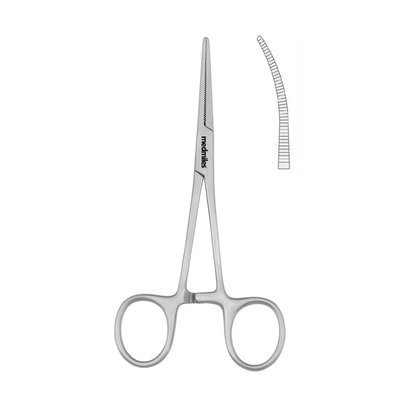 Kleště Pean zahnuté - 12,5 cm