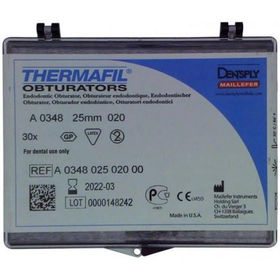 Thermafil Obturator 30ks 20/25mm žlutá /A0348-25-20/