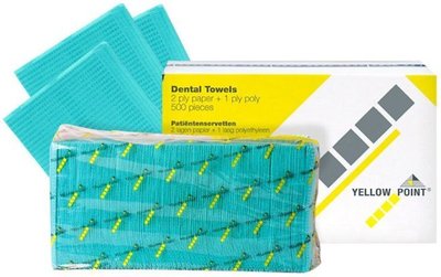 YELLOW POINT Ochr. roušky(bryndáky)skládané,tyrkys