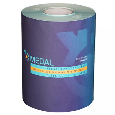 Rękaw do sterylizacji z fałdą MEDAL 25cm x 100m