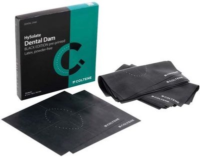 HySolate Latex Dental Dam černé tenké, 36ks